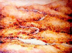 "l'eau" aquarelle 84x91